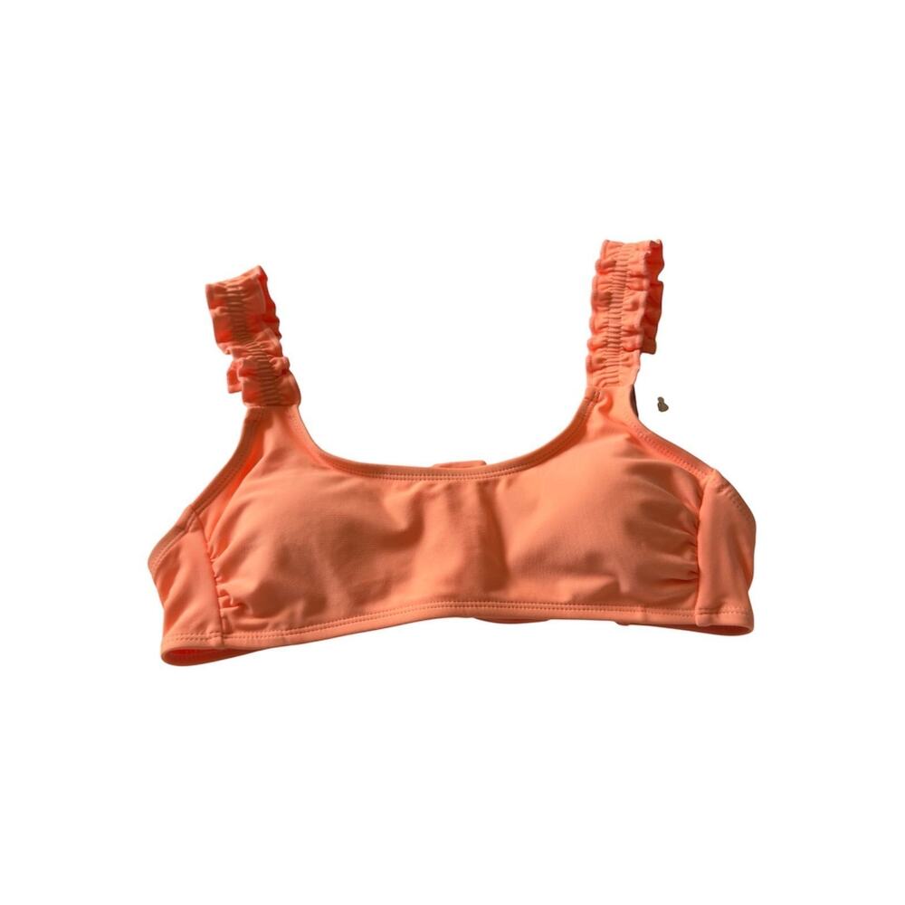 Salt & Cove Juniors' Ruffle-Strap Tie-Back Bikini Top Peach Size L NWT